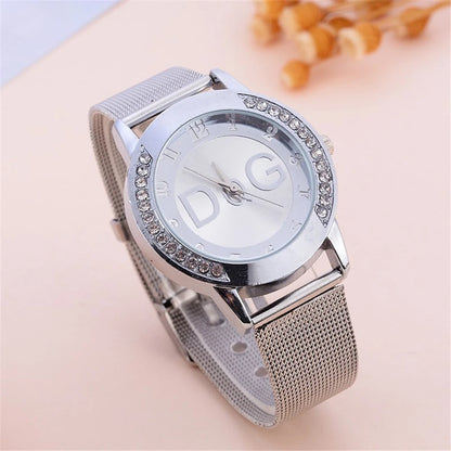 The Dolce Vida Diamond Accent Gold Mesh Women's Watch