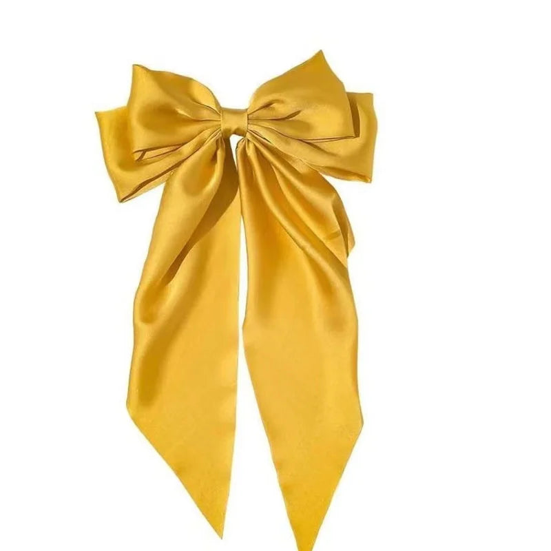 Ladies Elegant Bowknot Barrette Hair Ribbon