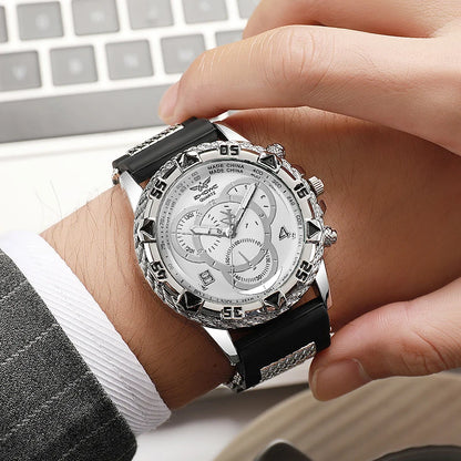 Fashion Silicone Band Analog Men and Ladies Quartz Design