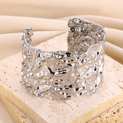 Wrinkle Textured Cuff Bracelet