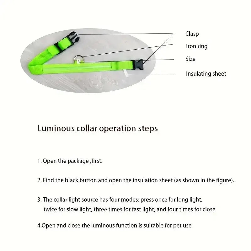 LED Glow Dog Collar – Safety Protection