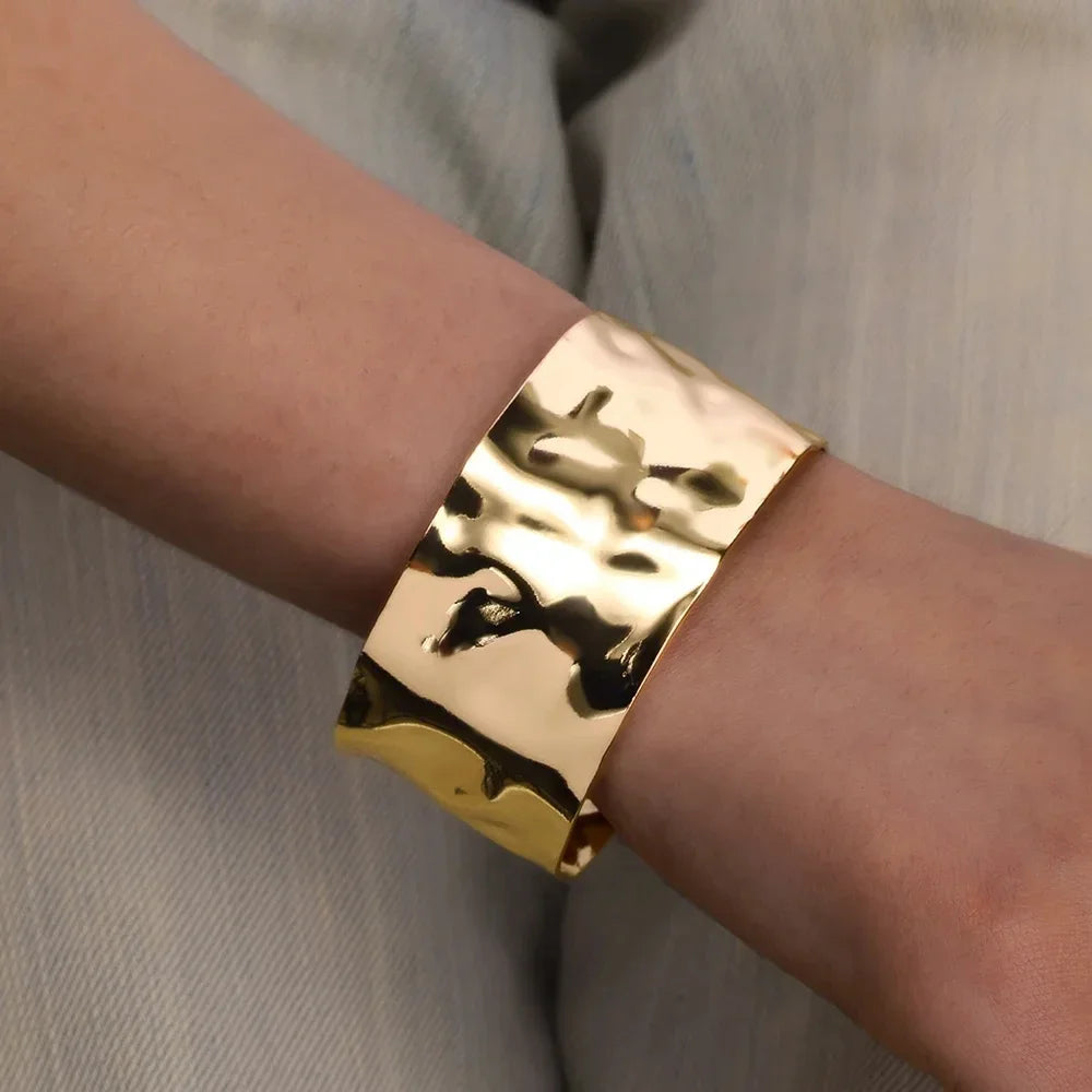 Wrinkle Textured Cuff Bracelet