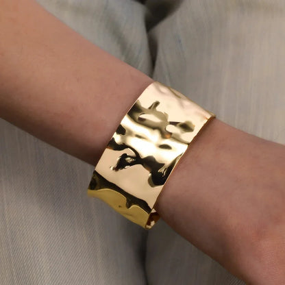 Wrinkle Textured Cuff Bracelet