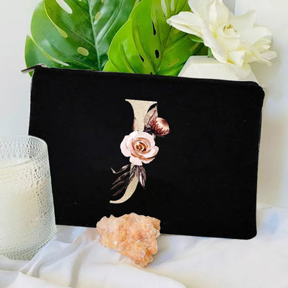 Floral Canvas Cosmetic Bag – Travel Makeup & Toiletry Pouch