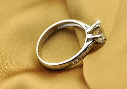 Sterling Six-Claw Solitaire Ring