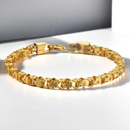 Punk Floral Chain Bracelet – Gold or Silver
