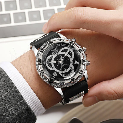 Fashion Silicone Band Analog Men and Ladies Quartz Design