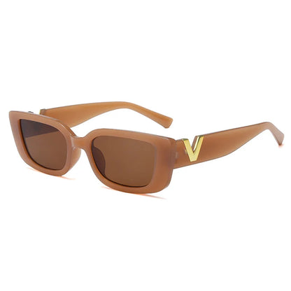 The Versacer'ed Cat Eye Rectangle Sunglasses – UV400 Retro Frame