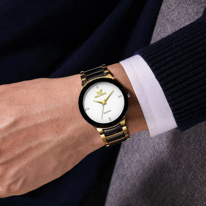 Luxury Stainless Steel Quartz Watch – Bold and Sleek. For Ladies and Men.