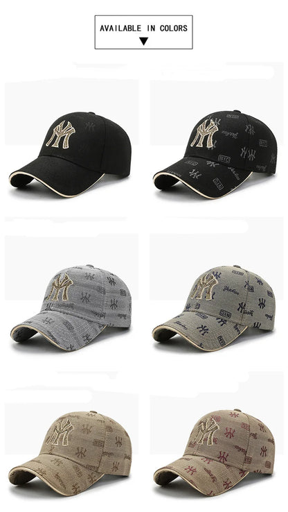 Street Style Essential Embroidered Letter Cotton Baseball Cap