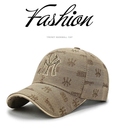 Street Style Essential Embroidered Letter Cotton Baseball Cap