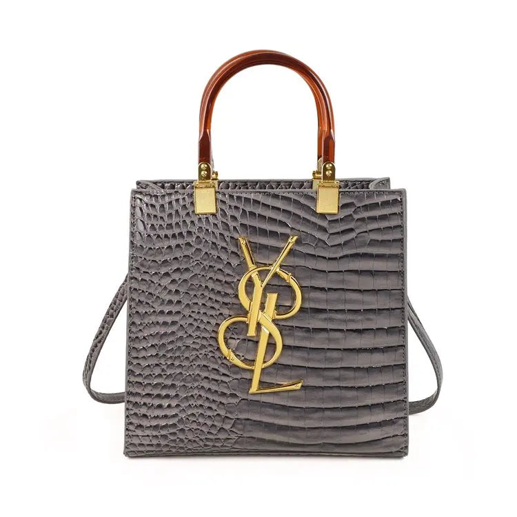 LIMITED TIME SALE - St Laurell 2025 Retro Crocodile-Pattern Foldable Square Bag