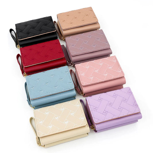 Mini Tri-Fold Embroidered Wallet – 2025 Edition