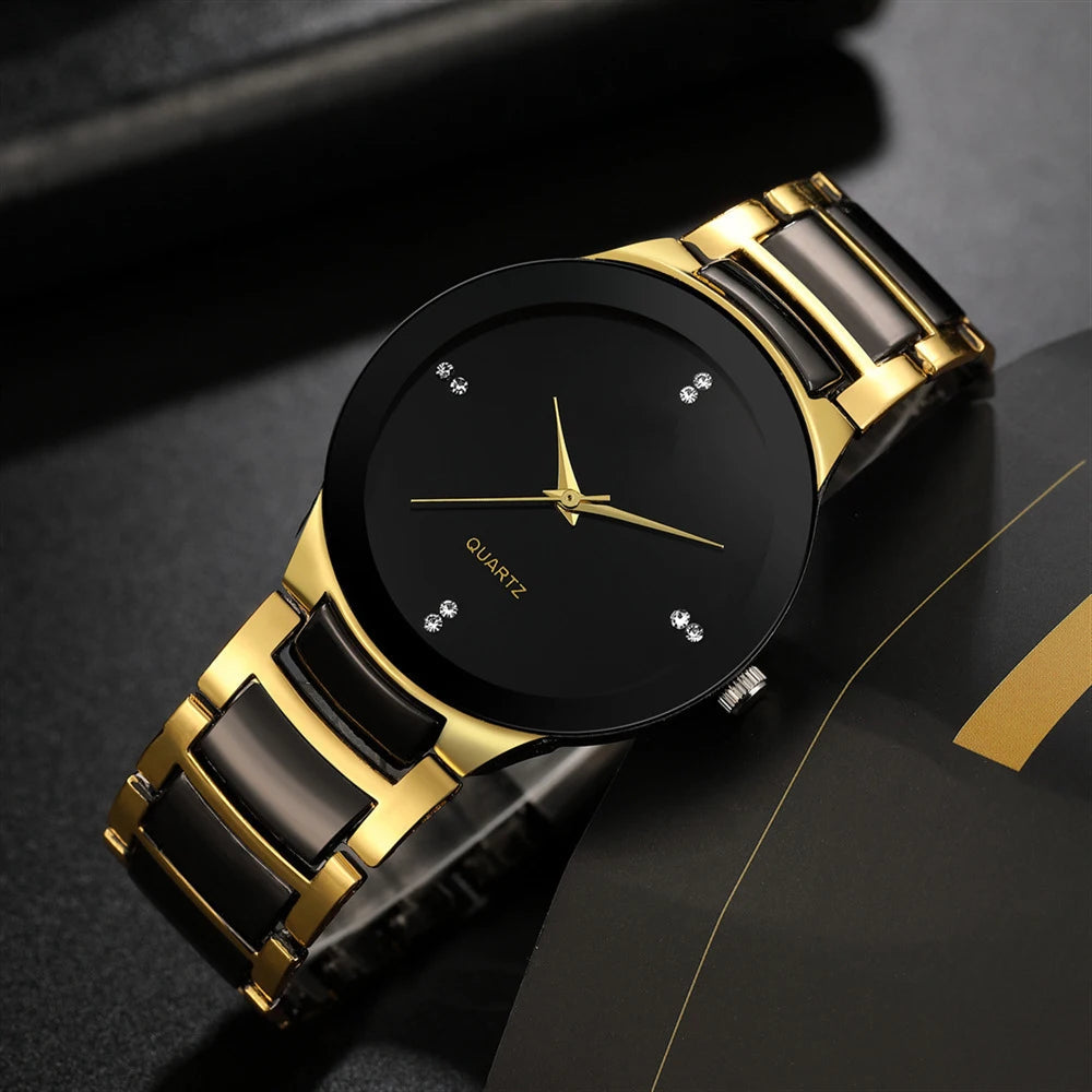 Luxury Stainless Steel Quartz Watch – Bold and Sleek. For Ladies and Men.