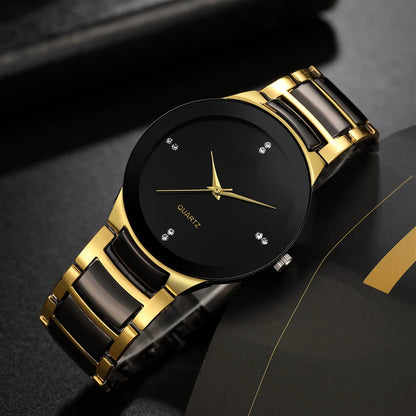 Luxury Stainless Steel Quartz Watch – Bold and Sleek. For Ladies and Men.