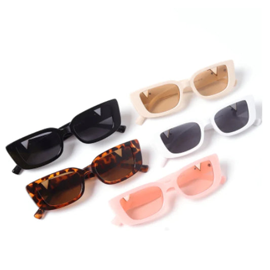 The Versacer'ed Cat Eye Rectangle Sunglasses – UV400 Retro Frame