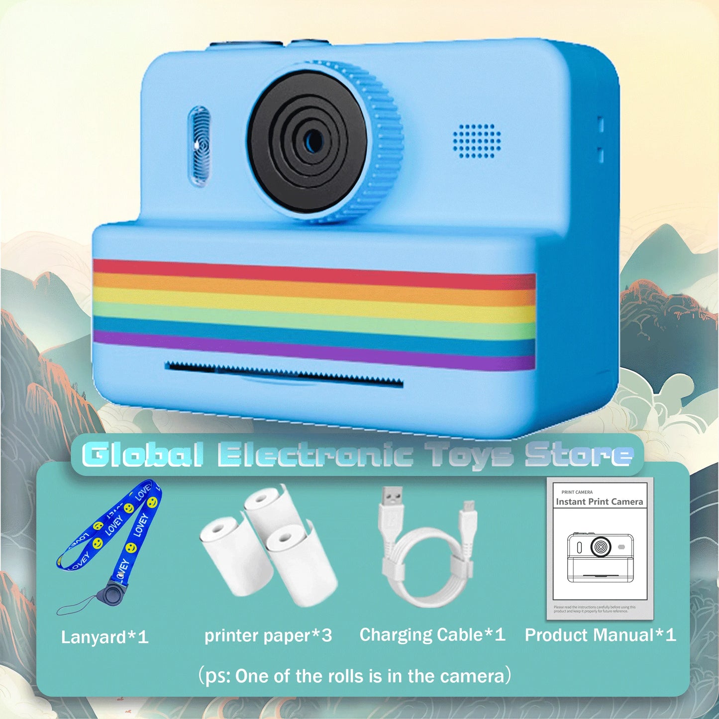 Instant Print Camera – Snap, Print, Create. Free Paper Included!
