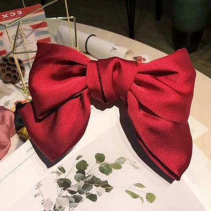 Ladies Elegant Bowknot Barrette Hair Ribbon