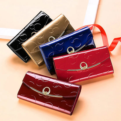 Luxury Leather Long Wallet – RFID Secure with Phone and Card Pockets
