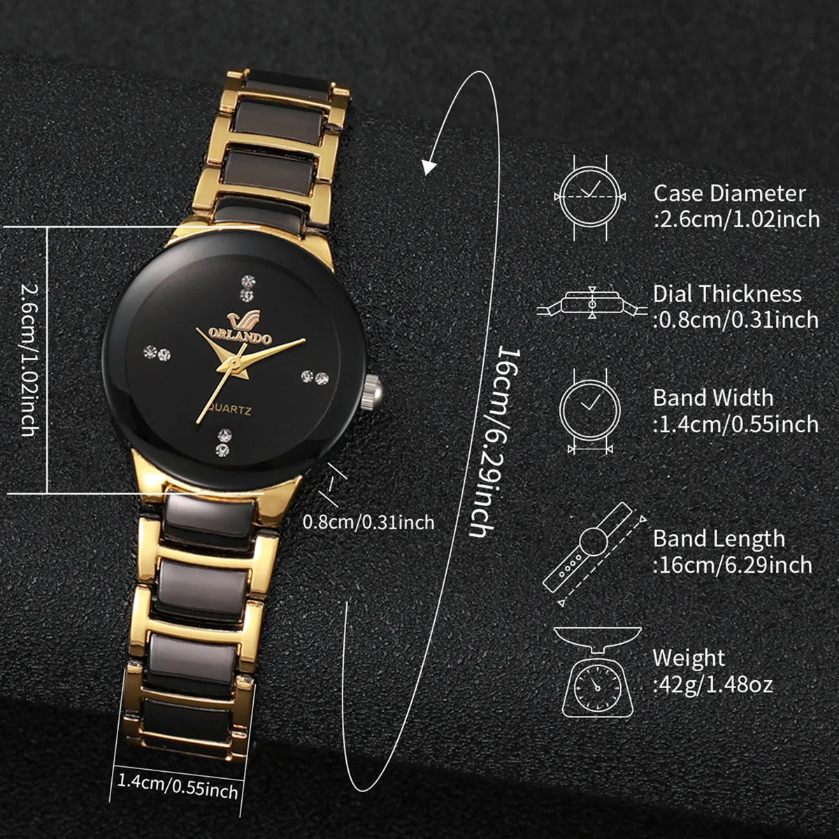 Elegant Couple’s Stainless Steel Watch Set – Fashion Quartz Collection