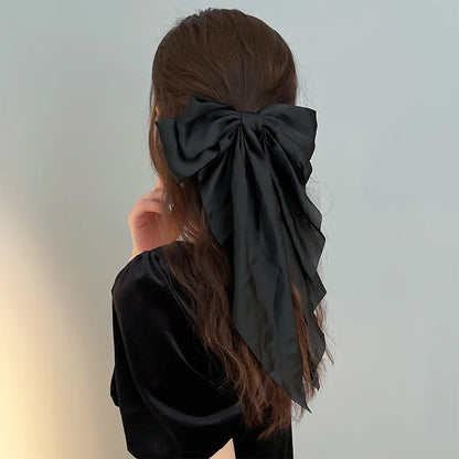 Ladies Elegant Bowknot Barrette Hair Ribbon