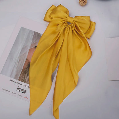 Ladies Elegant Bowknot Barrette Hair Ribbon