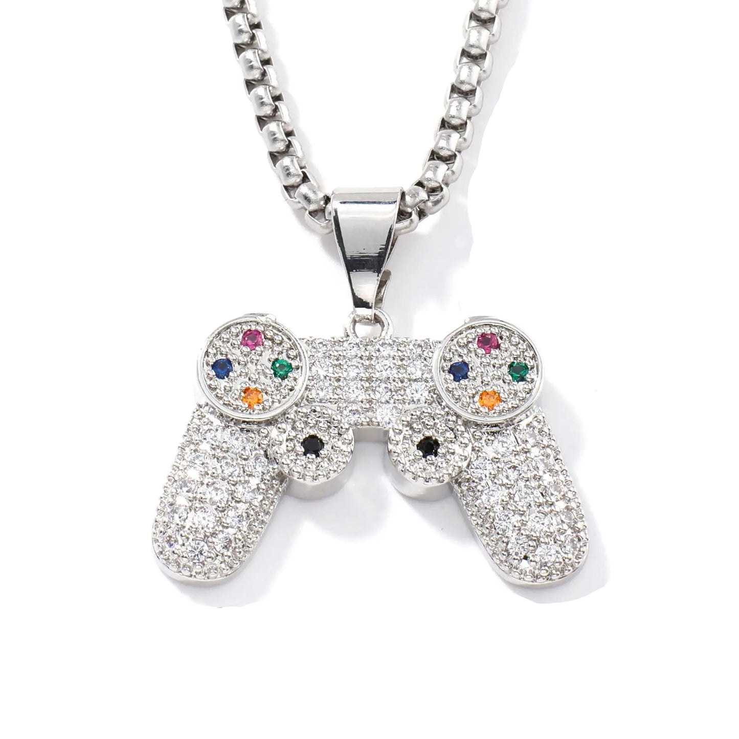 RAKOL Trendy Gamepad Stainless Steel Necklace