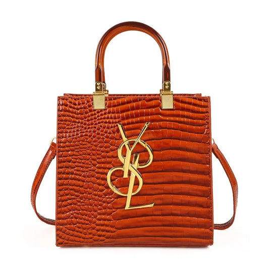 LIMITED TIME SALE - St Laurell 2025 Retro Crocodile-Pattern Foldable Square Bag