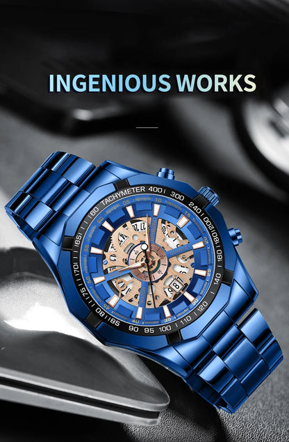 BINBOND Men’s Luxury Quartz Watch with Calendar