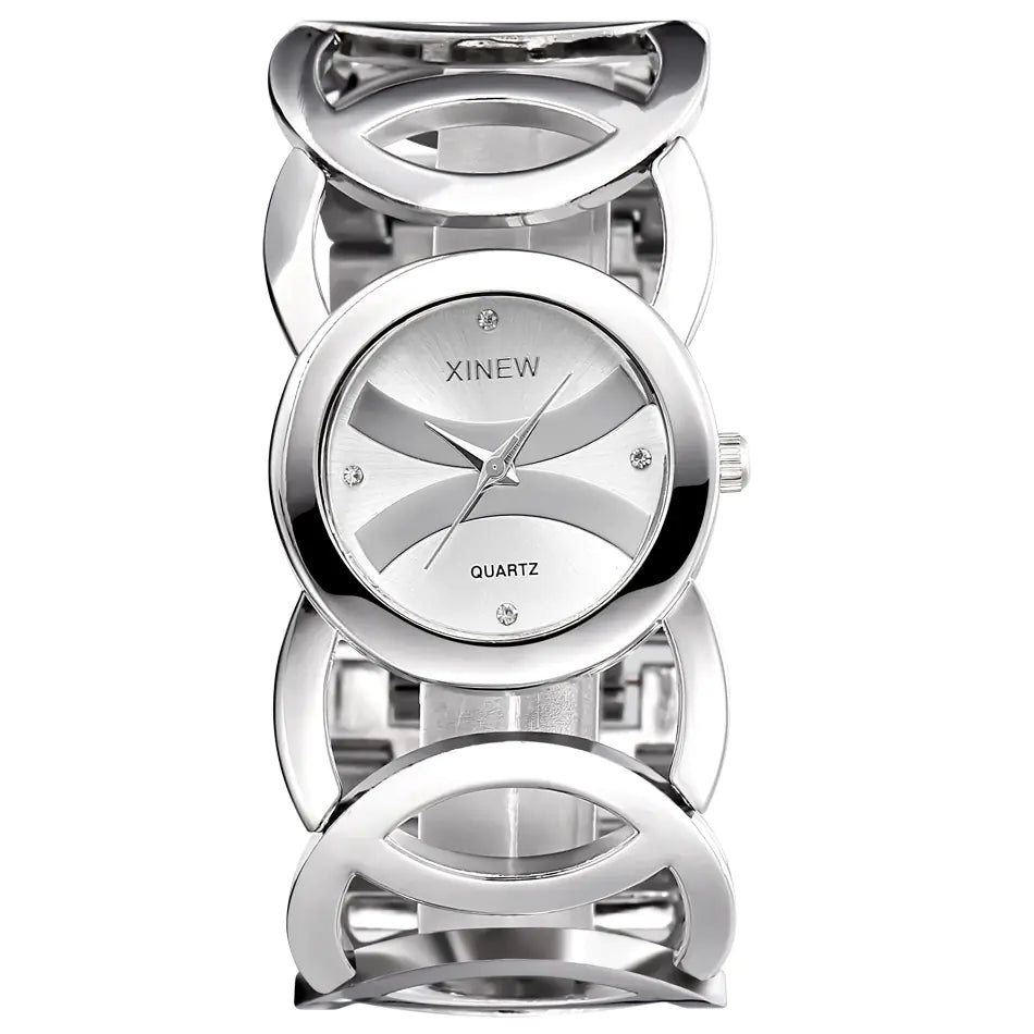 Lunara Bangle Watch – Polished Elegance