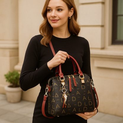 Stylish Lettered Tassel Tote Large Capacity