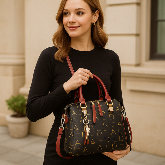 Stylish Lettered Tassel Tote Large Capacity