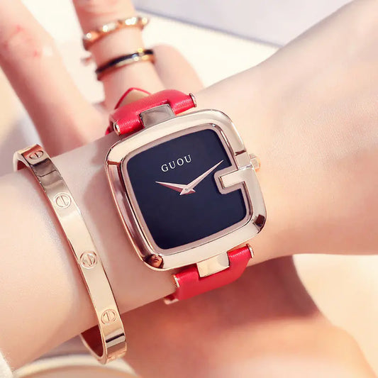 Guou Sophistication in Quartz Square Watch