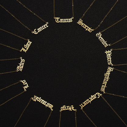 Zodiac 3-tier Gold Necklace