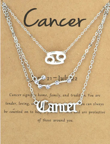 Zodiac 3-tier Gold Necklace