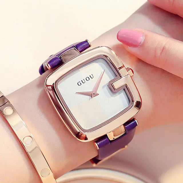 Guou Sophistication in Quartz Square Watch