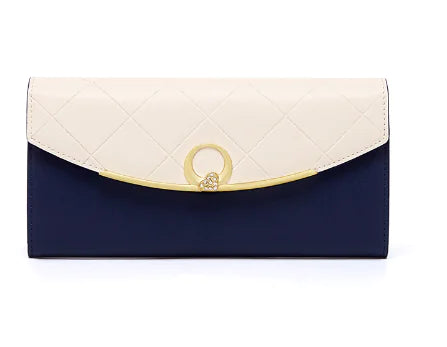 LIMITED TIME SALE! De'L Volue Signature Elegant Wallet – White & Blue Edition