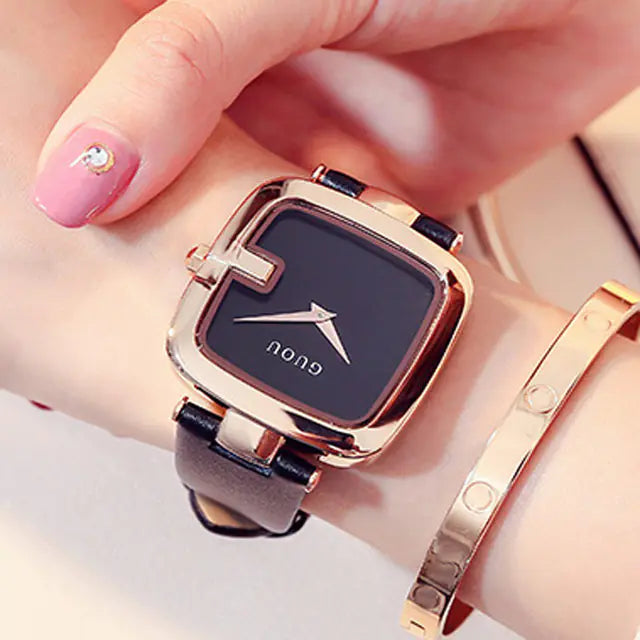 Guou Sophistication in Quartz Square Watch
