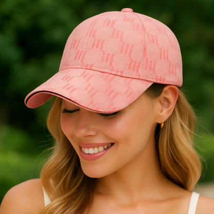 Monochrome Luxe Patterned Baseball Cap